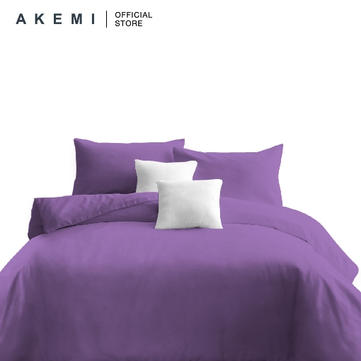 Picture of AKEMI Cotton Essentials Color Home Fitted Sheet Set 350TC - Lolly Purple (K)
