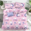 Picture of AKEMI Cotton Select Cheeky Cheeks 730TC Fitted Sheet Set - Colorful Sweet Dreams (SS/Q/K)