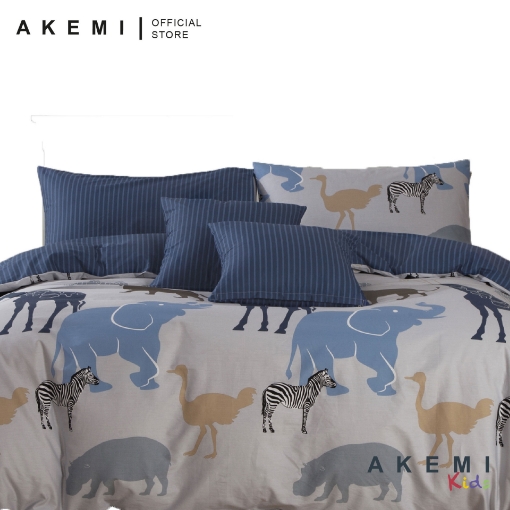 Picture of AKEMI Cotton Select Cheeky Cheeks 730TC Fitted Sheet Set - Lets Go Safari (SS/Q/K)