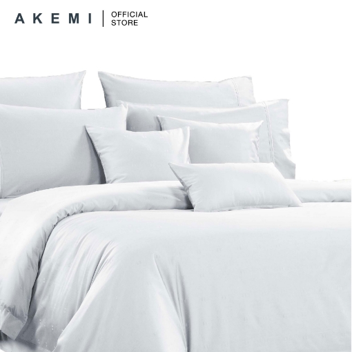 Picture of AKEMI Cotton Select Affinity Sage Box 880TC Fitted Bedsheet Set - Off White (SS/Q/K)