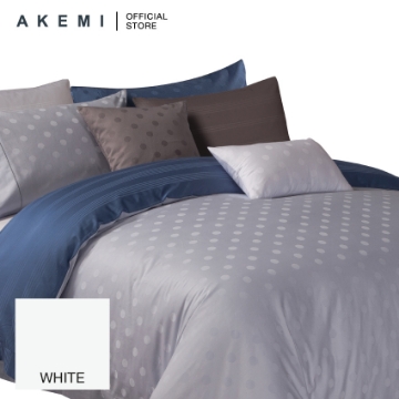 Picture of AKEMI Cotton Select Affinity Dotta Nolan 880TC Fitted Sheet Set - White (Q/K)