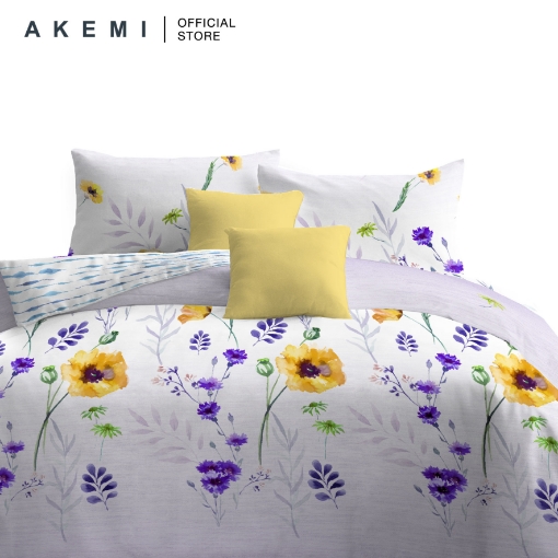 Picture of AKEMI Cotton Select Adore 730TC Quilt Cover Set - Vatory Purple (SS)