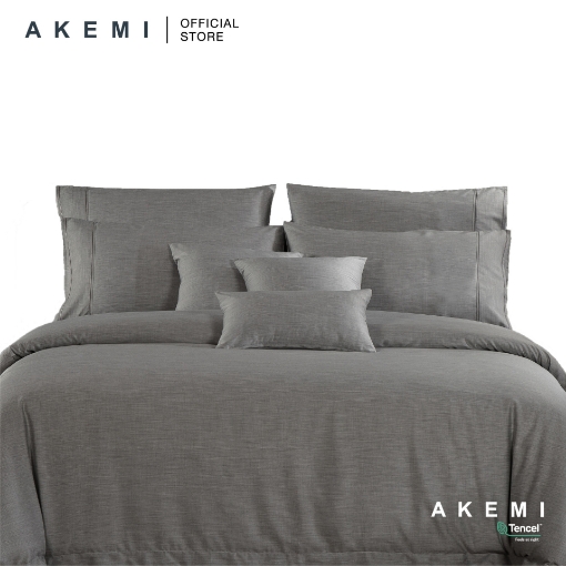 Picture of AKEMI TENCEL™ Charcoal Concord 930TC Fitted Sheet Set – Light Grey (SS/Q/K)