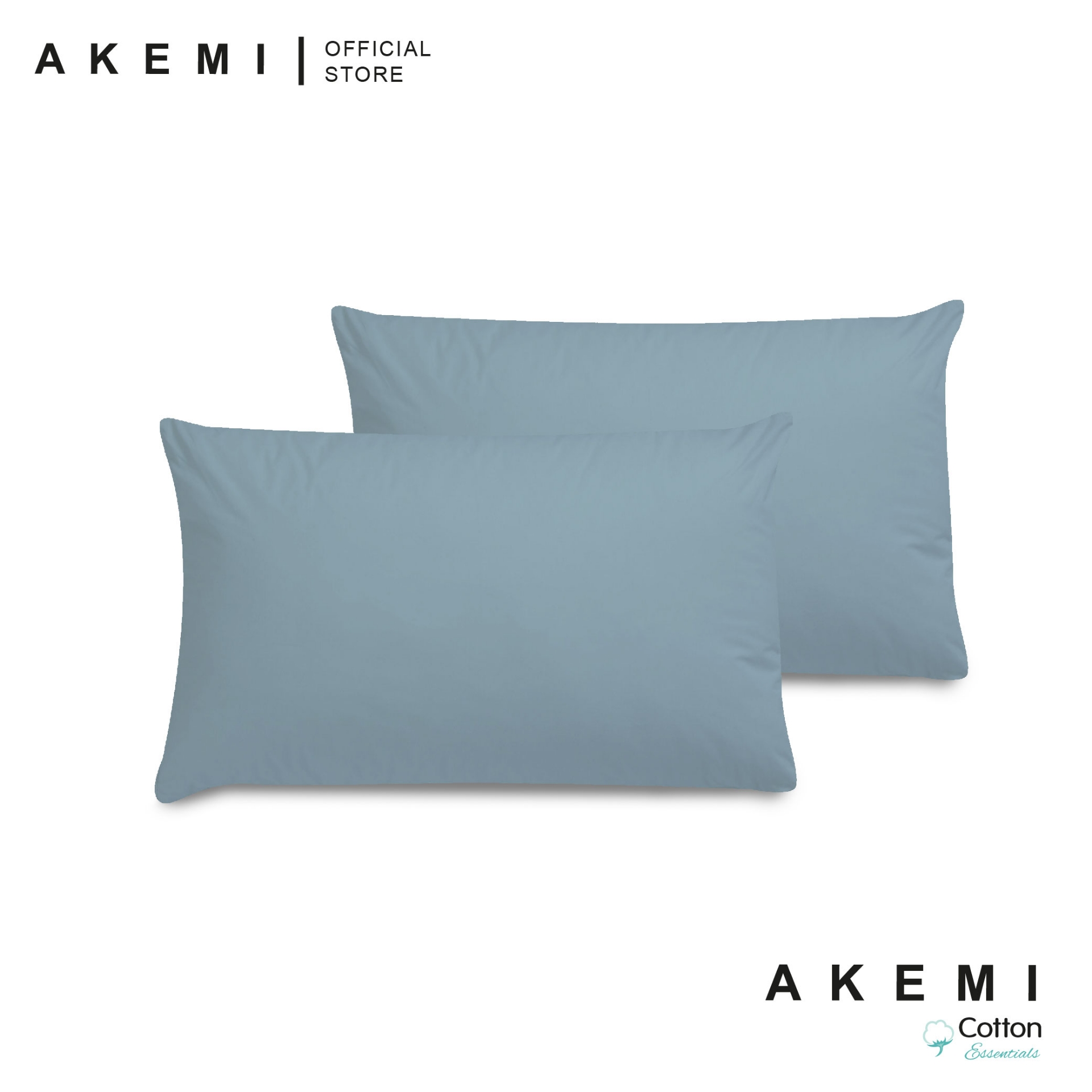 AKEMI Cotton Essentials Colour Home Divine Pillow Case Sterling Blue 48cm x 74cm