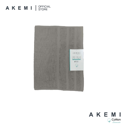 Picture of AKEMI Cotton Essentials Dry Tech Cotton Bath Mat - Warm Grey (45cm x 70cm)