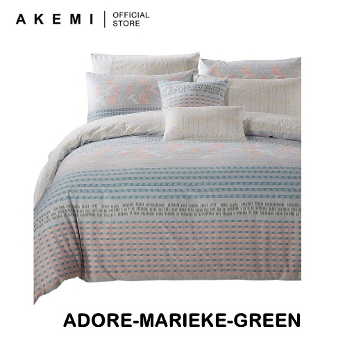 Picture of AKEMI Cotton Select Adore 730TC Quilt Cover Set – Marieke Green (SS/K)
