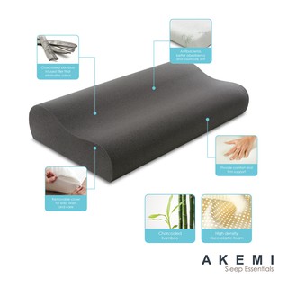 Akemi charcoaled bamboo 2025 visco elastic pillow