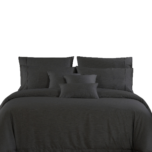 Picture of AKEMI Tencel Charcoal Concord 930TC Fitted Sheet Set – Dark Soot Grey (SS/Q/K)