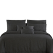 Picture of AKEMI Tencel Charcoal Concord 930TC Quilt Cover Set - Dark Soot Grey (SS/Q/K)