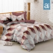 Picture of ai by AKEMI Smitten 510TC Fitted Sheet Set - Muven (Super Single/Queen/King)