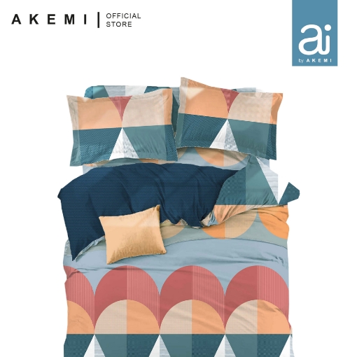 Picture of Ai By AKEMI Cotton Smitten 510TC Fitted Sheet Set - Dreodex (SS/Q/K)