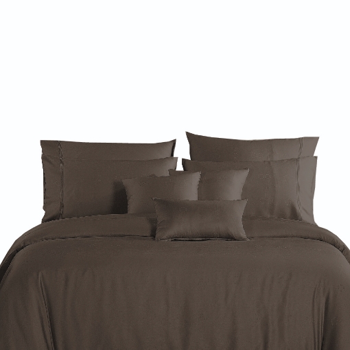 Picture of AKEMI Tencel Modal Earnest Fitted Sheet Set 880TC - Graver Fossil Brown (Queen/ King)
