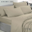 Picture of AKEMI Cotton Select Affinity Fitted Sheet Set 880TC - Ulmer, Fog Khaki (Super Single/ Queen/ King)