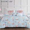 Picture of AKEMI Cotton Select Cheeky Cheeks Fitted Sheet Set 730TC - Meow Friends (Super Single, Queen, King)