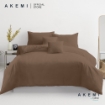 Picture of AKEMI Cotton Essentials Colour Home Divine Fitted Sheet Set 650TC - Praline Brown (Super Single/Queen/King)