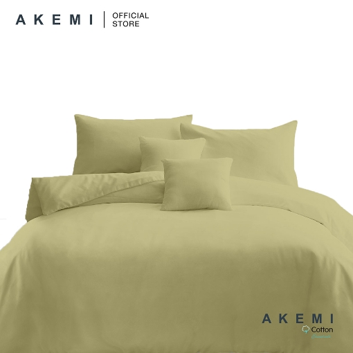 Picture of AKEMI Cotton Essentials Colour Home Divine Fitted Sheet Set 650TC - Tender Yellow (Super Single/Queen/King)