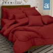 Picture of ai by AKEMI Colourkissed Collection Fitted Sheet Set 620TC - Vachel, Mars Red (Queen/Super Single)