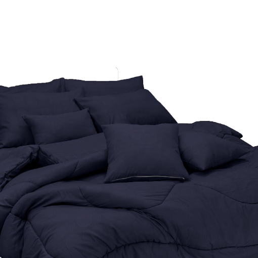 Picture of ai by AKEMI Colourkissed Collection Fitted Sheet Set 620TC - Vachel, Patriot Blue (Super Single/Queen/King)