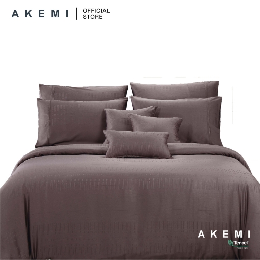 Picture of AKEMI Tencel Modal Earnest Fitted Sheet Set 880 TC - Damazy, Elder Berry (Super Single/Queen)