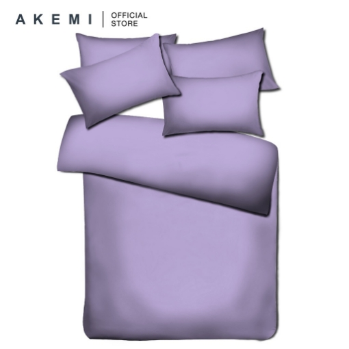 Picture of VDC Colour Vida Fitted Sheet Set 450TC - Checkerbrd, Yam Purple (King)