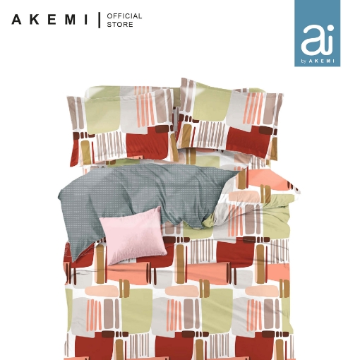 Picture of ai by AKEMI Smitten Collection Fitted Sheet Set 510 TC - Umberto (Queen/ King)