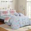 Picture of AKEMI Cotton Select Cheeky Cheeks Quilt Cover Set 730TC - Meow Friends (Super Single, Queen, King)