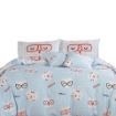 Picture of AKEMI Cotton Select Cheeky Cheeks Quilt Cover Set 730TC - Meow Friends (Super Single, Queen, King)