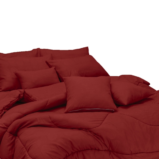 Picture of ai by AKEMI Colourkissed Collection Comforter Set 620TC - Vachel, Mars Red (Super Single/Queen/King)