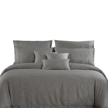 Picture of AKEMI Tencel Concord Quilt Cover Set 930TC - Light Grey (Super Single, Queen, King)
