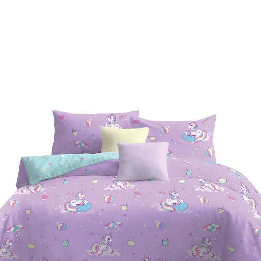 Picture of AKEMI Cotton Essentials Jovial Kids Comforter Set 650TC - Happiest Unicorn (Super Single/ Queen/ King)