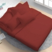 Picture of AKEMI Cotton Essentials Colour Home Divine Fitted Sheet Set 650TC - Fig Red(Super Single/ Queen/ King)