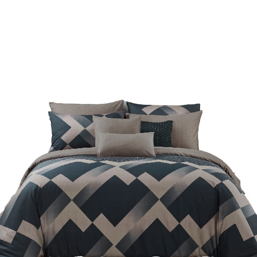 Picture of Akemi Cotton Select Adore Quilt Cover Set 730TC (Super Single/ Queen/ King) - Moet