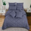 Picture of ai by AKEMI Colourkissed Collection Comforter Set 620TC - Feryal (Super Single/ Queen/ King) - Phoebe Blue 