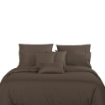 Picture of AKEMI Cotton Select Affinity Fitted Sheet Set | 100% Cotton -Remini 880TC, Cobblestone Brown (Super Single / Queen / King)