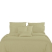 Picture of AKEMI Cotton Select Affinity Fitted Sheet Set | 100% Cotton -Remini 880TC, Pillar Cream (Super Single / Queen / King)