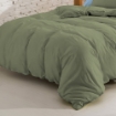 Picture of ai by AKEMI ColourJoy Collection Comforter Set | 100% MicroXT 550TC - Lily Green (Super Single/ Queen/ King)