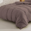 Picture of ai by AKEMI ColourJoy Collection Comforter Set | 100% MicroXT 550TC - Sandcastle Brw  (Super Single/ Queen/ King)