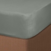 Picture of ai by AKEMI ColourJoy Collection Fitted Sheet Set | 100% MicroXT 550TC - Fin Grey (Super Single/Queen/King)