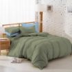 Picture of ai by AKEMI ColourJoy Collection Fitted Sheet Set | 100% MicroXT 550TC - Lily Green (Super Single/Queen/King)