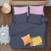 Picture of ai by AKEMI ColourJoy Collection Fitted Sheet Set | 100% MicroXT 550TC - Mermaid Blue (Super Single/Queen/King)