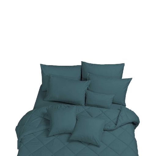 Picture of ai by AKEMI Colourkissed Collection Comforter Set | 100% MicroXT 620TC - Jaivan, Corolla Turquoise (Super Single/Queen/King)