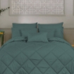 Picture of ai by AKEMI Colourkissed Collection Fitted Sheet Set | 100% MicroXT 620TC - Yumena, Pine Turquoise (Super Single/Queen/King)