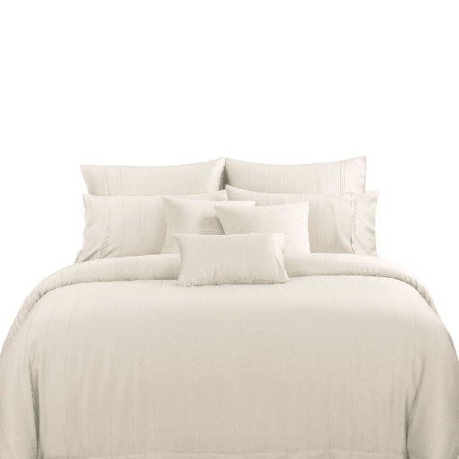 Picture of AKEMI TENCEL™ Lyocell Accord Quilt Cover Set 930TC  - Sugar White (SS/Q/K/SK)