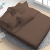 Picture of AKEMI Cotton Essentials Colour Home Divine Fitted Sheet Set 600TC  - Brick Brown (SS/ Q/ K)