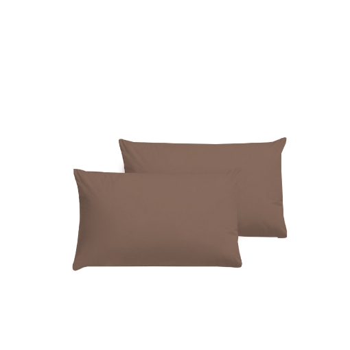 Picture of AKEMI Cotton Essentials Colour Home Divine Pillow Case 600TC  - Brick Brown (2pc)