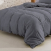 Picture of ai by AKEMI ColourJoy Collection Fitted Sheet Set | 100% MicroXT 650TC  - Grape Charcoal (SS/Q/K)