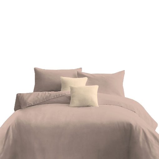 Picture of ai by AKEMI ColourJoy Collection Fitted Sheet Set | 100% MicroXT 650TC  - Shadow Pink (SS/Q/K)