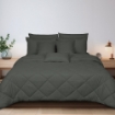 Picture of ai by AKEMI Colourkissed Collection Comforter Set | 100% MicroXT 700TC - Hallie  - Smoke Grey (SS/Q/K)