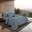 Picture of AKEMI TENCEL™ Modal Earnest Quilt Cover Set | 100% TENCEL™ Modal 880TC - Celly  - Arnaud Blue (SS/ Q/ K)