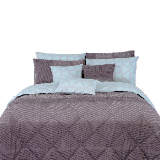 Picture of AKEMI Cotton Essentials Enclave Joy Comforter Set | 100% Cotton 650 TC  - Roux (SS/ Q/ K)